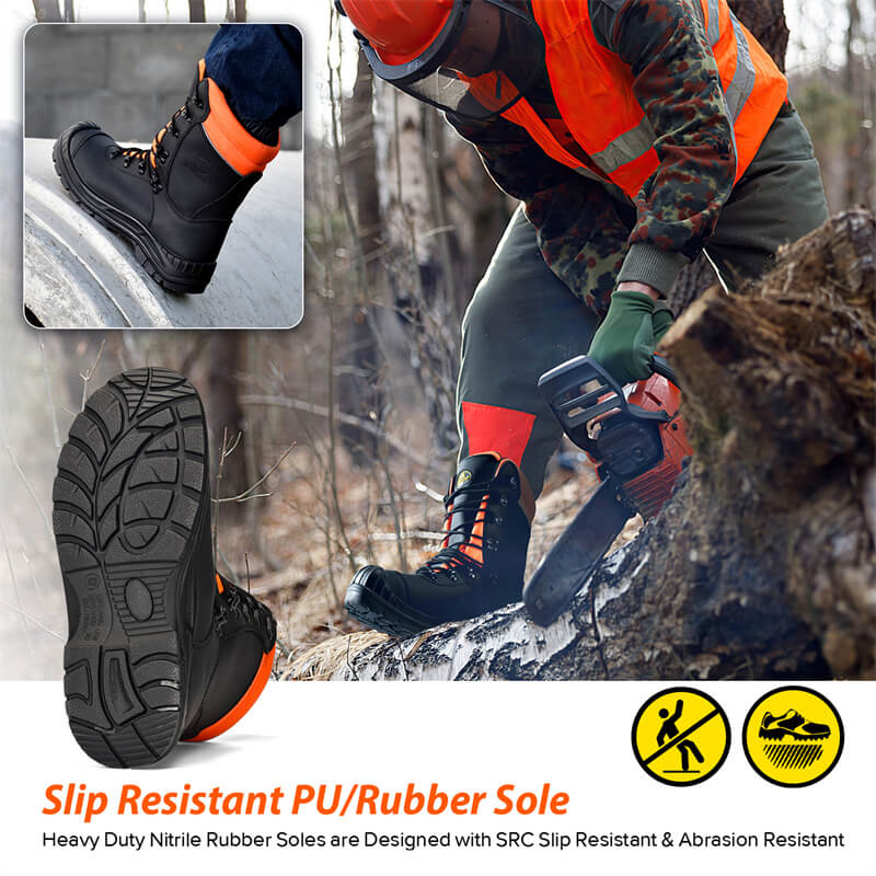 Botas de segurança para motosserra de couro antiabrasão LMZ9051088